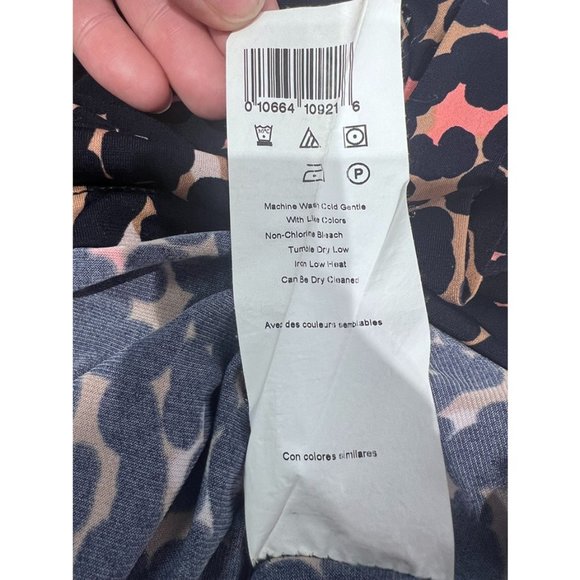 A Pea in the Pod Maternity Womens Black Leopard Print Faux Wrap Dress Size S - Picture 8 of 8